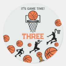 Invitation à une fête d'anniversaire de basketball