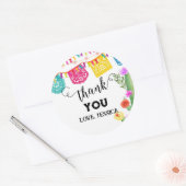 Sticker Rond Invitation à une fête d'anniversaire sur le thème  (Enveloppe)