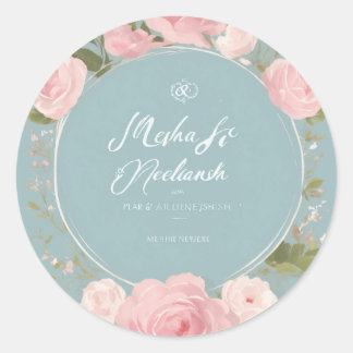 Sticker Rond Invitation au mariage