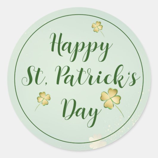 Sticker Rond Invitation audacieuse pour la Saint-Patrick (Devant)