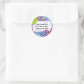 Sticker Rond Invitation Bat mitzvah CRAZY COLLAGE (Sac)