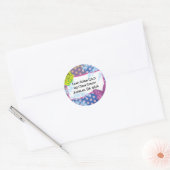Sticker Rond Invitation Bat mitzvah CRAZY COLLAGE (Enveloppe)