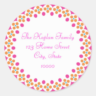 Sticker Rond Invitation bat mitzvah Hanna Bethany Enveloppe Sea