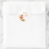 Sticker Rond Invitation de Fête de Mariage Love at First Spritz (Sac)
