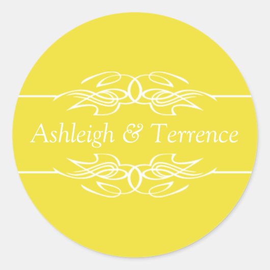 Sticker Rond Invitation de mariage Dandelion (Devant)