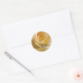 Sticker Rond Invitation de mariage Seal_Cream Rose_Our Wedding! (Enveloppe)