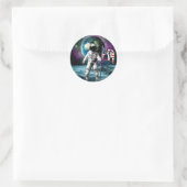 Sticker Rond Invitation des astronautes pour Trump 2024 (Sac)