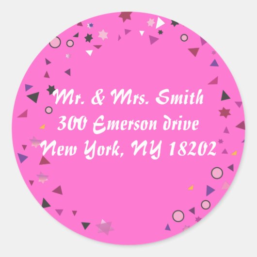 Sticker Rond Invitation du Bat mitzvah Abstact Tree of Life (Devant)