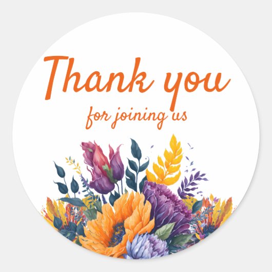 Sticker Rond Invitation Fête de Fiançailles Tournesol Été Lumin (Devant)