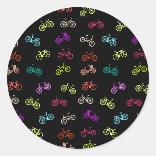 Sticker Rond Invitation motif à vélo (Devant)