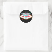 Sticker Rond Invitation personnalisée Las Vegas (Sac)