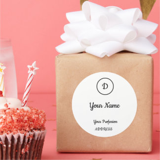 Sticker Rond Invitation Piédestal Signet carte d'affaires Case