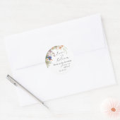 Sticker Rond Invitation pour la fête prénuptiale "Love in Bloom (Enveloppe)