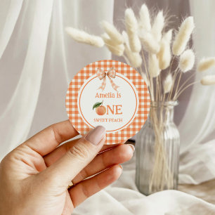 Sticker Rond Invitation pour le 1er anniversaire de One Sweet G