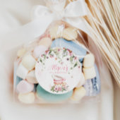 Sticker Rond Invitation pour le 2ème anniversaire de Tea Party 