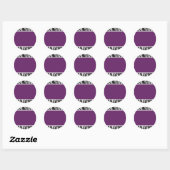 Sticker Rond Invitation Zebra violet (Feuille)