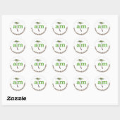 Sticker Rond Invitations Anna Murray (Feuille)