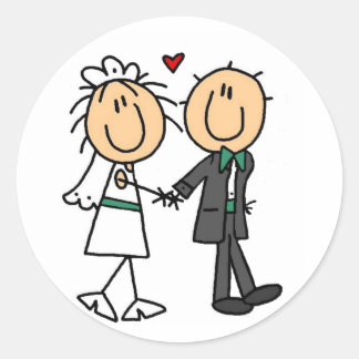 Sticker Rond Invitations de mariée et de chambre à coller