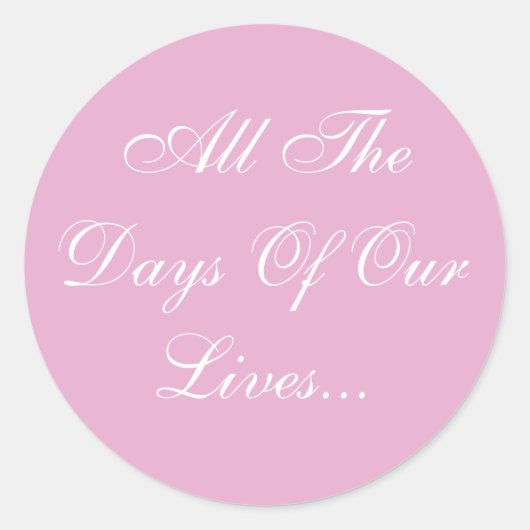 Sticker Rond Invitations mariage Pink Pearl (Devant)