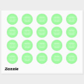 Sticker Rond Invitations personnalisables Mint Green (Feuille)