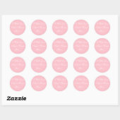 Sticker Rond Invitations personnalisés Bubble Gum rose (Feuille)