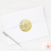 STICKER ROND INVITATIONS VINTAGES DE MARIAGE DAMASSÉ (Enveloppe)