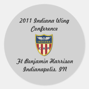 Sticker Rond INWG Patch — Transparent, 2011 Indiana Wing Co...