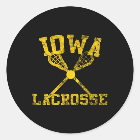 Sticker Rond Iowa Lacrosse (Devant)