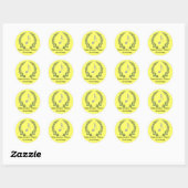 Sticker Rond IPAcrestalt, Piano Intermezzo, Académie (Feuille)