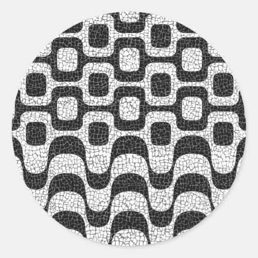 Sticker Rond Ipanema / Copacabana Boardwalk (Devant)