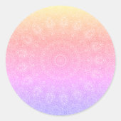 Sticker Rond Ipanema perle rose doilies classique collant rond (Devant)