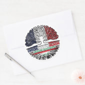 Sticker Rond Irak : drapeau français de l'arbre (Enveloppe)