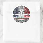 Sticker Rond Irak : drapeau français de l'arbre (Sac)