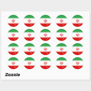 Sticker Rond Iran et les patriotes du drapeau iranien, vacances