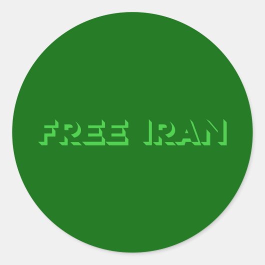 Sticker Rond Iran libre (Devant)