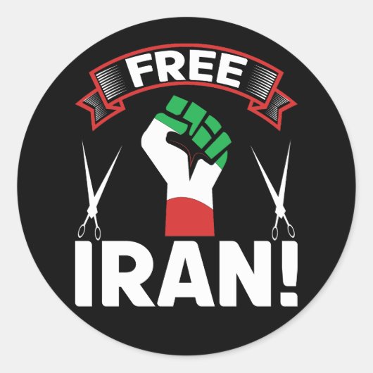 Sticker Rond Iran libre (Devant)