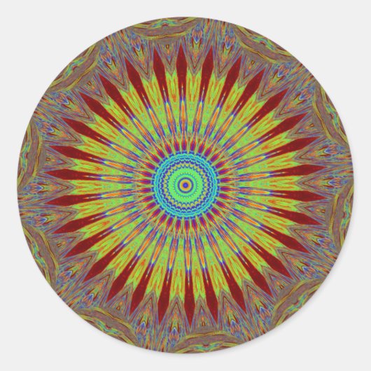 Sticker Rond Iran tapis Africain ethnie tribale motif.jpg (Devant)