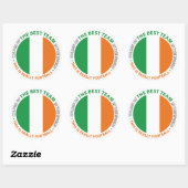 Sticker Rond Ireland Irlande Art Shield (Feuille)