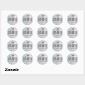 Sticker Rond Iridescente Argent Huile Arc-en-ciel Beurre Étique (Feuille)
