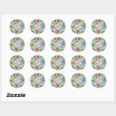 Sticker Rond Iridescente Chrome 8 (Feuille)