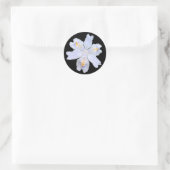 Sticker Rond Iris blanc (Sac)