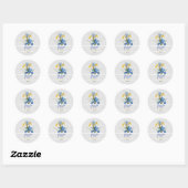 Sticker Rond Iris espagnol par Pierre-Joseph Redouté (Feuille)