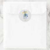 Sticker Rond Iris espagnol par Pierre-Joseph Redouté (Sac)