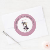 Sticker Rond Iris - Fleur de Lis Fourniture de Fleurs Whimsical (Enveloppe)