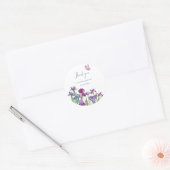 Sticker Rond Iris flowers Anniversaire merci (Enveloppe)