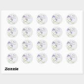 Sticker Rond Iris Violet Sur Bois (Feuille)