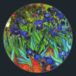Sticker Rond Irises, célèbre peinture de Vincent van Gogh,<br><div class="desc">Célèbre tableau floral de Vincent van Gogh,  Irises, </div>