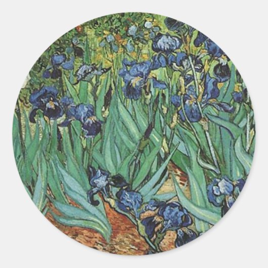 Sticker Rond Irises Vincent van Gogh (Devant)