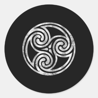 Sticker Rond Irish Celtic Knot Newgrange Irlande Spiral Triskel