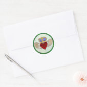 Sticker Rond Irish Claddagh (Enveloppe)
